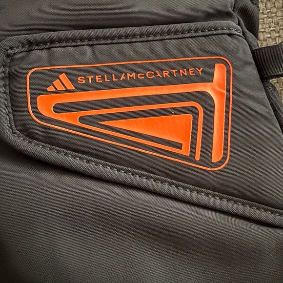 Adidas Stella McCartney Black Gloves with Orange Detail